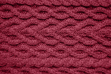 magenta cable knit pattern