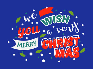 Christmas greeting text, vector card or banner