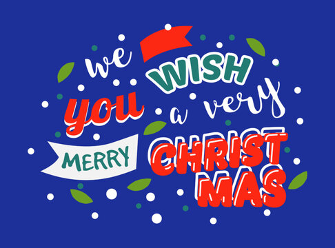 Christmas greeting text, vector card or banner