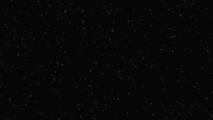 Naklejka na ściany i meble Snow Realistic Falling on Black Background .3D rendering.