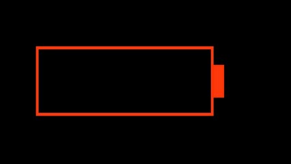 Flashing low battery, displayed 3D