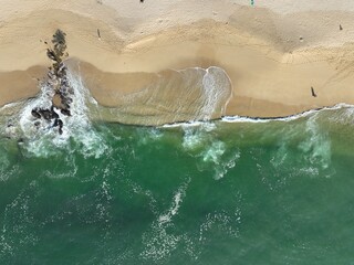 Tangolunda beach in Huatulco. View from above. Drone photography. Paradise beach. Turquoise sea. © oaxe