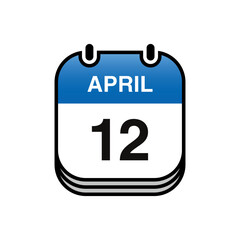 Calendar April Icon Vector Logo Template