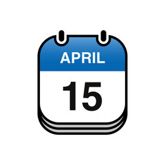 Calendar April Icon Vector Logo Template