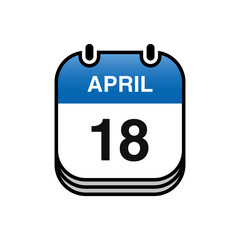 Calendar April Icon Vector Logo Template