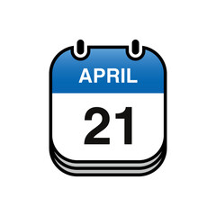 Calendar April Icon Vector Logo Template