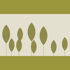 green background with leaves