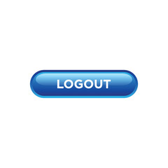 Log Out Button Website Vector Template