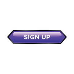 Sign Up Button Website Vector Template
