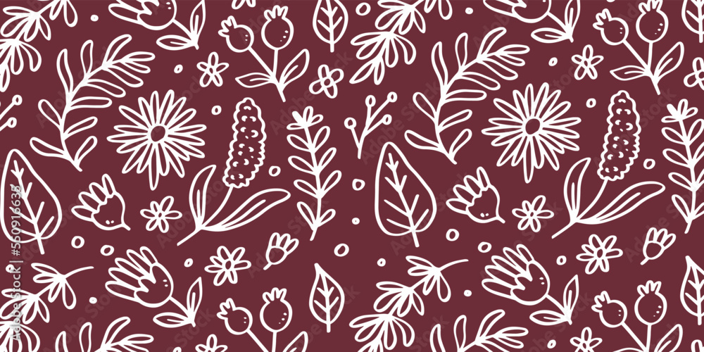 Poster spring flower patterns for background design in vintage style