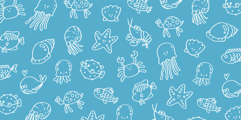 Ocean fish pattern for background design