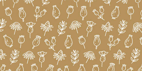 Spring flower patterns for background design in vintage style
