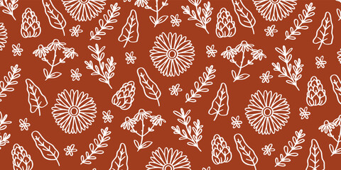 Spring flower patterns for background design in vintage style