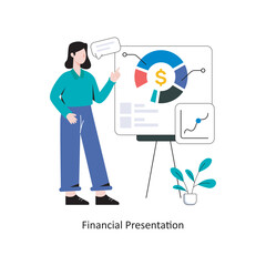 Financial Presentation flat style design vector illustration. stock illustration