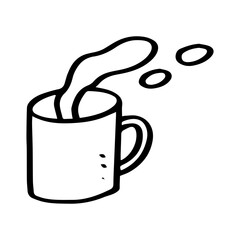 Cute cup of coffee hand drawn illustration