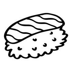 Cute sushi hand drawn illustration
