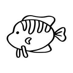 Fish hand drawn illustration