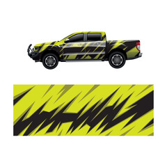 Car decal wrap design vector