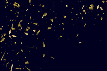 Abstract golden confetti. Decorative element. Luxury background for your design.