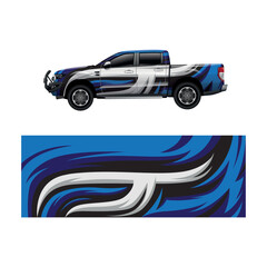 Fototapeta premium Car decal wrap design vector