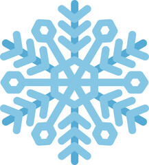 Blue Snowflake Vector for Christmas and Winter