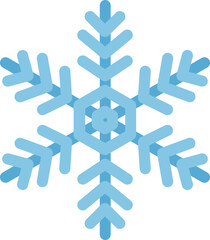 Blue Snowflake Vector for Christmas and Winter