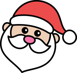 Obraz na płótnie Canvas Santa Claus Face for Christmas 