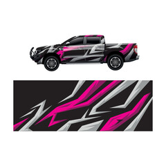 Fototapeta premium Car decal wrap design vector