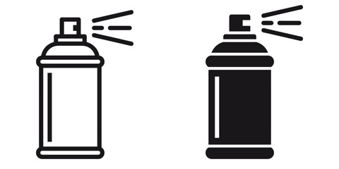 ofvs246 OutlineFilledVectorSign ofvs - aerolsol spray can vector icon . isolated transparent . outline and filled version . AI 10 / EPS 10 . g11586 - obrazy, fototapety, plakaty