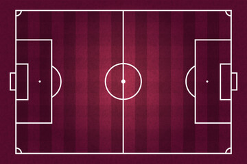 Top view of Qatar football pitch or soccer field