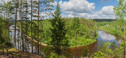 view of river Gauja. Gauja National park, Sigulda, Latvia.