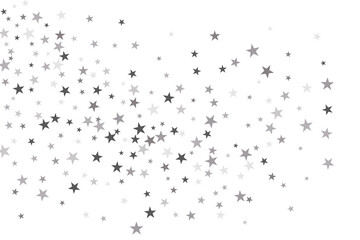 Fototapeta premium Star confetti. Silver casual confetti background. Bright design pattern.