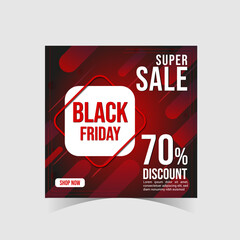Professional Creative Black Friday super sale social media banner design