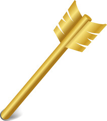 3d Gold Arrow Pin Paper