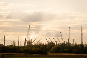 Industrial and port area of Ravenna, The Production District is made up of a chemical and...