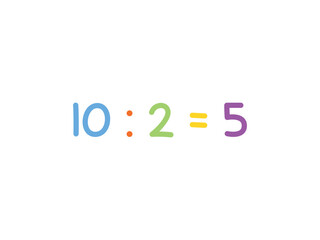 divided mathematics for children vector template