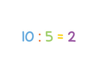 divided mathematics for children vector template