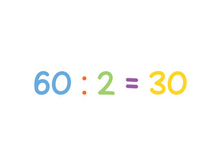 divided mathematics for children vector template