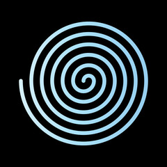 Pastel gradient decorative spiral. Vector illustration.