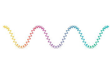 Rainbow wave lines background. Vector illustration.