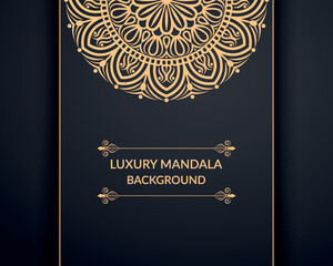 Luxury Ornamental Floral  Mandala Background Design With Golden Mandala