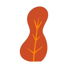 cute autumn tree cartoon
