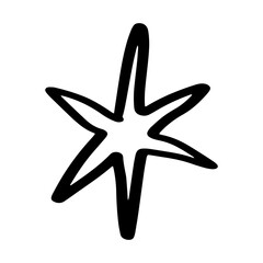 Black star illustration ornament design