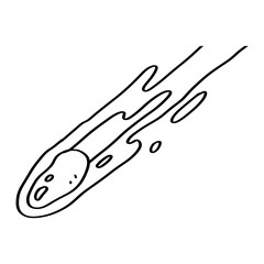 meteor fall with fire