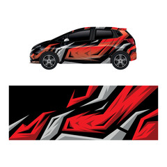 Naklejka premium Car decal wrap design vector