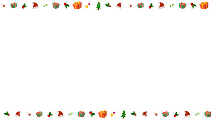 クリスマスデコレーションの上下フレーム