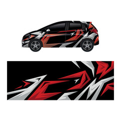 Fototapeta premium Car decal wrap design vector