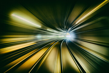 fast train moving, motion lights, train track, speed of light, focus, aim