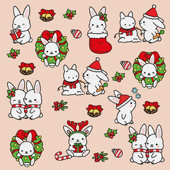 Christmas rabbits
