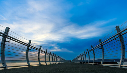 Fences on the top of a causeway